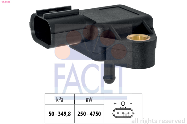 Senzor presiune aer MITSUBISHI OUTLANDER III (GG_W, GF_W, ZJ, ZL, ZK) 2.2 DI-D 4WD (GF6W) diesel 150 cai FACET 10.3262