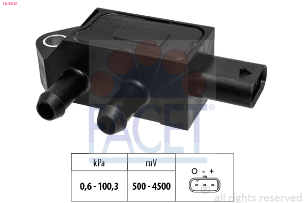 Senzor presiune aer MITSUBISHI OUTLANDER III (GG_W, GF_W, ZJ, ZL, ZK) 2.2 DiD 4WD diesel 179 cai FACET 10.3402