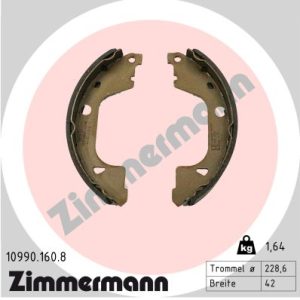 Set saboti frana frana de mana MITSUBISHI ASX (VSX_, VSE_) 1.6 HYBRID (VSEH6) benzina/elector 143 cai ZIMMERMANN 10990.160.8
