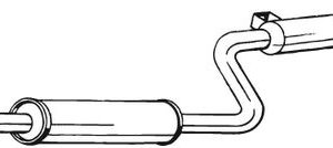 Toba esapamet intermediara MITSUBISHI CARISMA limuzina (DA_) 1.8 16V GDI (DA2A) benzina 125 cai BOSAL 285-303
