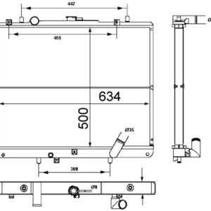 Radiator racire motor MITSUBISHI L200 (K7_T, K6_T, K5_T) 2.5 TD 4WD (K74T) diesel 115 cai MAHLE ORIGINAL CR 1747 000S