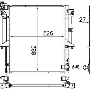 Radiator racire motor MITSUBISHI L200 / TRITON (KA_T, KB_T) 2.5 DI-D (KA4T) diesel 136 cai MAHLE ORIGINAL CR 1880 000S