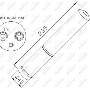 Uscator aer conditionat MITSUBISHI LANCER VIII Sportback (CX_A) 1.8 DI-D (CX9A) diesel 150 cai NRF 33225