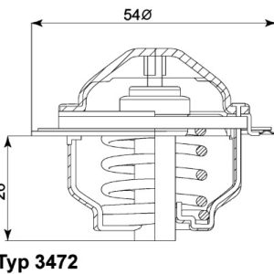 Termostat lichid racire MITSUBISHI GRANDIS (NA_W) 2.0 DI-D (NA8W) diesel 136 cai WAHLER 3472.87D