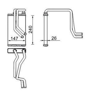 Schimbator caldura incalzire habitaclu MITSUBISHI LANCER VIII (CY_A, CZ_A) 1.8 DI-D diesel 116 cai MAHLE ORIGINAL AH 271 000S