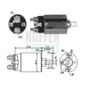 Solenoid electromotor MITSUBISHI GALANT VI limuzina (E3_A) 2.0 GTI 16V Cat 4WD (E38A, E39A, E33A) benzina 150 cai HOFFER 46057