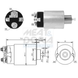 Solenoid electromotor MITSUBISHI L400 bus (PD_W, PC_W, PA_V, PB_V, PA_W) 2.5 TD 4WD (PD5V/W) diesel 99 cai MEAT DORIA 46167