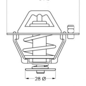 Termostat lichid racire MITSUBISHI L200 (K7_T, K6_T, K5_T) 2.5 D (K64T) diesel 75 cai WAHLER 4638.82D