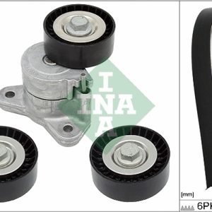 Set curea transmisie cu caneluri MITSUBISHI LANCER VIII (CY_A, CZ_A) 2.0 benzina 147 cai INA 529 0191 10