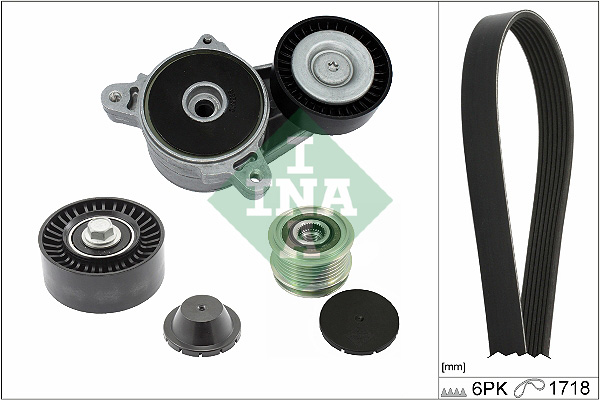 Set curea transmisie cu caneluri MITSUBISHI GRANDIS (NA_W) 2.0 DI-D (NA8W) diesel 136 cai INA 529 0515 20