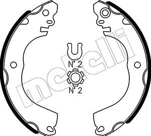 Set saboti frana MITSUBISHI MIRAGE / SPACE STAR VI hatchback (A0_A) 1.2 (A03A) benzina 80 cai METELLI 53-0509