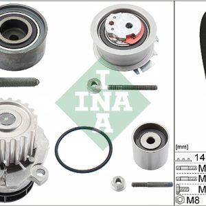 Set pompa apa + curea dintata MITSUBISHI LANCER VIII (CY_A, CZ_A) 2.0 DI-D (CY8A) diesel 140 cai INA 530 0405 30