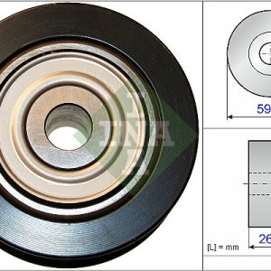 Rola ghidare / conducere curea transmisie MITSUBISHI LANCER VIII (CY_A, CZ_A) 1.8 Flexfuel (CY3A, CY6A) Benzina/Etanol 140 cai INA 532 0737 10