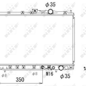 Radiator racire motor MITSUBISHI LANCER V (CB_A, CD_A, CE_A) 1.8 16V (CB5A) benzina 140 cai NRF 53283