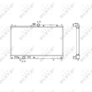 Radiator racire motor MITSUBISHI LANCER VII (CS_A, CT_A) EVO VII (CT9A) benzina 280 cai NRF 53591