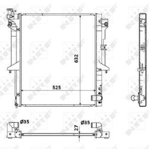 Radiator racire motor MITSUBISHI L200 / TRITON (KA_T, KB_T) 2.5 DI-D (KA4T) diesel 136 cai NRF 53908