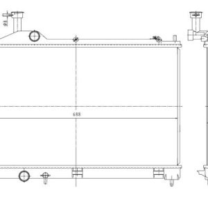 Radiator racire motor MITSUBISHI OUTLANDER III (GG_W, GF_W, ZJ, ZL, ZK) Plug-in Hybrid (GG2W) benzina/elector 200 cai NRF 550025