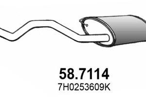 Toba esapament finala MITSUBISHI LANCER VII (CS_A, CT_A) 2.0 (CS9A) benzina 135 cai ASSO 58.7114
