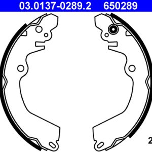 Set saboti frana MITSUBISHI GALANT VI limuzina (E3_A) 1.8 (E32A) benzina 86 cai ATE 03.0137-0289.2
