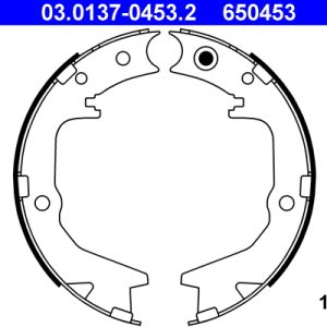 Set saboti frana frana de mana MITSUBISHI LANCER VII (CS_A, CT_A) 2.0 (CS9A) benzina 135 cai ATE 03.0137-0453.2