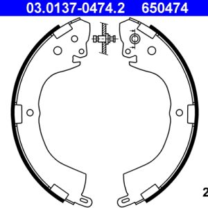 Set saboti frana MITSUBISHI L200 (K7_T, K6_T, K5_T) 2.5 TD 4WD diesel 87 cai ATE 03.0137-0474.2