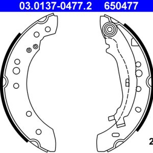 Set saboti frana MITSUBISHI COLT VI (Z3_A, Z2_A) 1.3 (Z21A) benzina 95 cai ATE 03.0137-0477.2