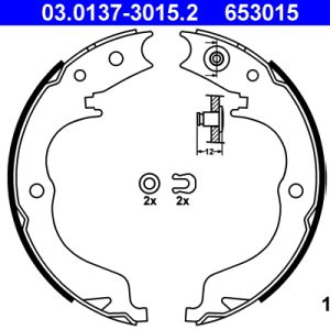 Set saboti frana frana de mana MITSUBISHI OUTLANDER II (CW_W) 2.4 (CW5W) benzina 170 cai ATE 03.0137-3015.2