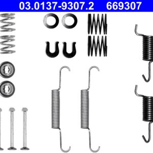 Set accesorii saboti frana parcare MITSUBISHI LANCER VIII (CY_A, CZ_A) 1.8 Flexfuel (CY3A, CY6A) Benzina/Etanol 140 cai ATE 03.0137-9307.2