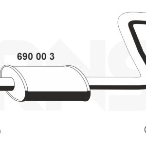 Toba esapamet intermediara MITSUBISHI COLT VI (Z3_A, Z2_A) 1.1 (Z31A, Z32A) benzina 75 cai ERNST 690003