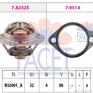 Termostat lichid racire MITSUBISHI COLT III (C5_A) 1.6 GTi 16V (C53A) benzina 124 cai FACET 7.8232