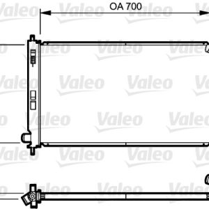 Radiator racire motor MITSUBISHI LANCER VIII Sportback (CX_A) 1.8 DI-D diesel 116 cai VALEO 735200