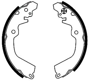 Set saboti frana MITSUBISHI LANCER V Station Wagon (CB_W, CD_W) 1.6 16V (CB4W) benzina 113 cai TEXTAR 91047100