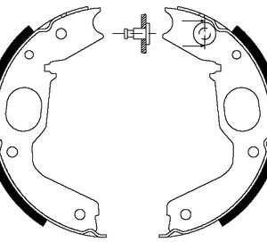 Set saboti frana frana de mana MITSUBISHI DELICA / SPACE GEAR 2.5 (PD5W) diesel 99 cai TEXTAR 91056900
