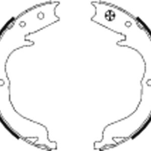 Set saboti frana frana de mana MITSUBISHI OUTLANDER II (CW_W) 2.2 DI-D 4WD diesel 140 cai TEXTAR 91068300