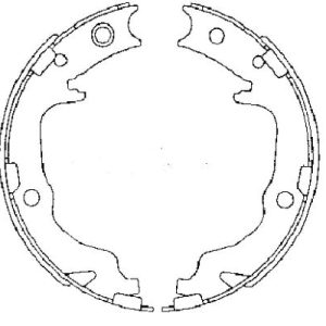 Set saboti frana frana de mana MITSUBISHI ASX (GA_W_) 2.0 MIVEC (GA2W) benzina 150 cai TEXTAR 91073400