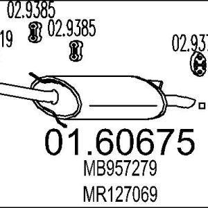 Toba esapament finala MITSUBISHI CARISMA (DA_) 1.6 (DA1A) benzina 99 cai MTS 01.60675