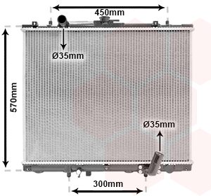 Radiator racire motor MITSUBISHI L200 (K7_T, K6_T, K5_T) 2.5 TD 4WD (K74T) diesel 115 cai VAN WEZEL 32002162