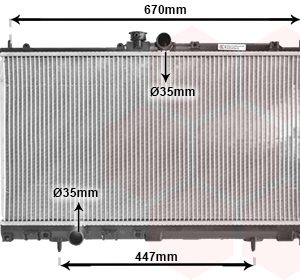 Radiator racire motor MITSUBISHI LANCER VII (CS_A, CT_A) EVO VIII - 260 (CT9A) benzina 265 cai VAN WEZEL 32002195