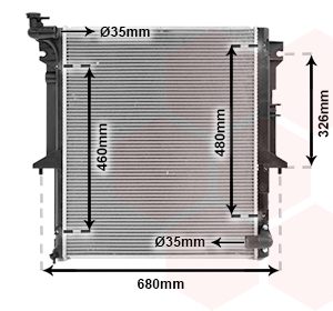 Radiator racire motor MITSUBISHI L200 / TRITON (KA_T, KB_T) 2.5 DI-D 4WD (KB4T) diesel 136 cai VAN WEZEL 32002203