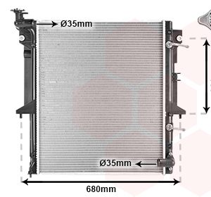 Radiator racire motor MITSUBISHI L200 / TRITON (KA_T, KB_T) 2.5 DI-D 4WD (KB4T) diesel 136 cai VAN WEZEL 32002204