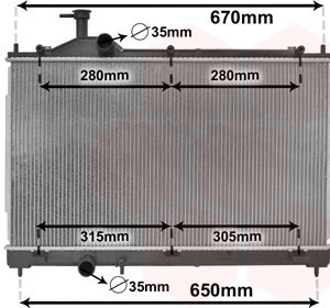 Radiator racire motor MITSUBISHI OUTLANDER III (GG_W, GF_W, ZJ, ZL, ZK) 2.0 (GF7W) benzina 150 cai VAN WEZEL 32002256