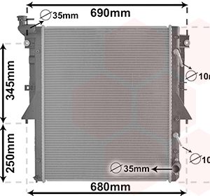 Radiator racire motor MITSUBISHI L200 / TRITON (KJ_, KK_, KL_) 2.4 DI-D (KJ0T) diesel 154 cai VAN WEZEL 32012706