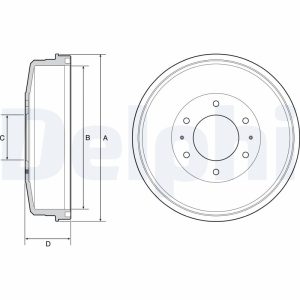 Tambur frana MITSUBISHI L200 / TRITON (KA_T, KB_T) 2.5 DI-D 4WD (KB4T) diesel 178 cai DELPHI BF559