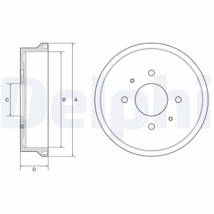Tambur frana MITSUBISHI COLT VI (Z3_A, Z2_A) 1.5 DI-D (Z38A) diesel 68 cai DELPHI BF604