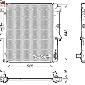 Radiator racire motor MITSUBISHI L200 / TRITON (KJ_, KK_, KL_) 2.2 DI-D diesel 150 cai DENSO DRM45054