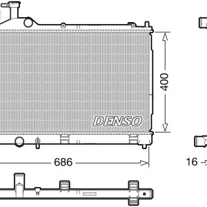 Radiator racire motor MITSUBISHI OUTLANDER III (GG_W, GF_W, ZJ, ZL, ZK) 2.0 (GF7W) benzina 150 cai DENSO DRM45056