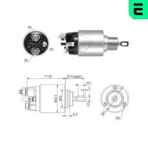Solenoid electromotor MITSUBISHI OUTLANDER II (CW_W) 2.2 DI-D 4WD diesel 156 cai ERA ZM4382