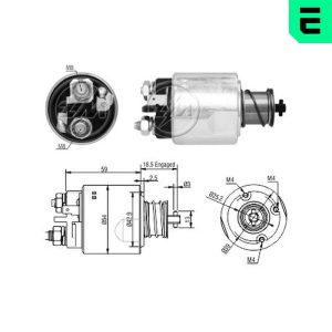 Solenoid electromotor MITSUBISHI L200 (K7_T, K6_T, K5_T) 2.5 D (K64T) diesel 75 cai ERA ZM5491