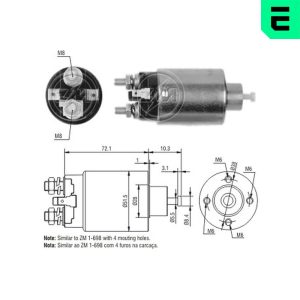 Solenoid electromotor MITSUBISHI GALANT VII (E5_A, E7_A, E8_A) 2.0 V6-24 (E64A, E54A) benzina 150 cai ERA ZM5698