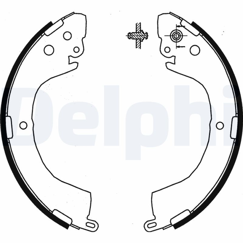 Set saboti frana MITSUBISHI L200 (K7_T, K6_T, K5_T) 2.0 (K62T) benzina 122 cai DELPHI LS1852